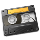 Cassette Yellow Icon 128px png
